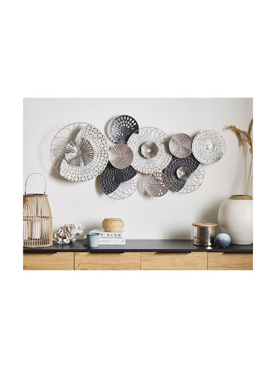 Beliani 3D Hanging Silver Wall Decor