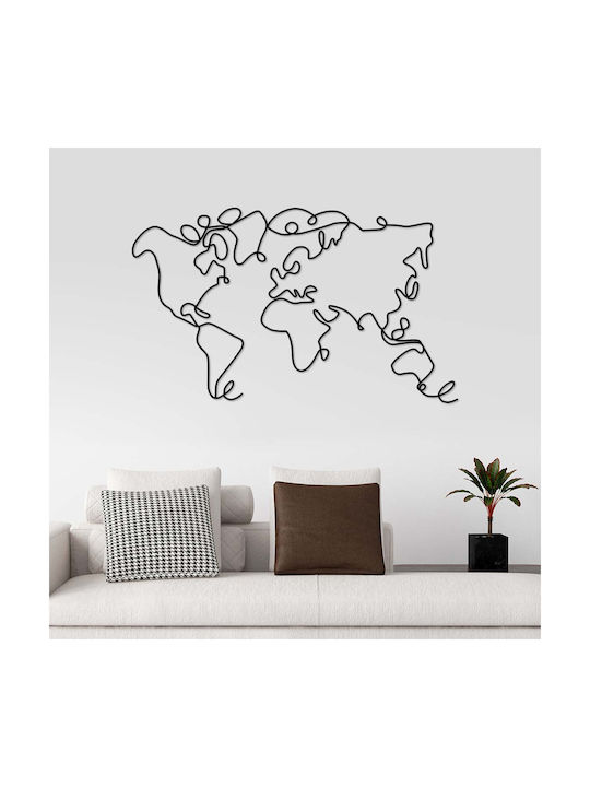 Wallity Decorative Silhouette Black Made of Metal 120x1.5x70cm