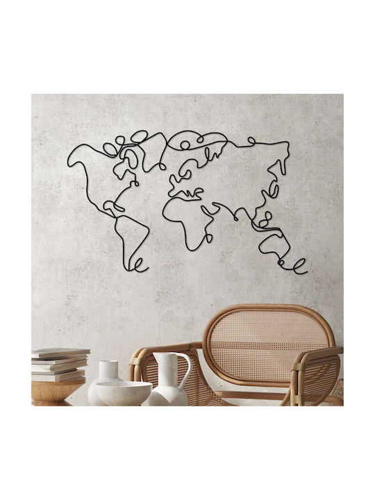 Wallity Decorative Silhouette Black Made of Metal 120x1.5x70cm
