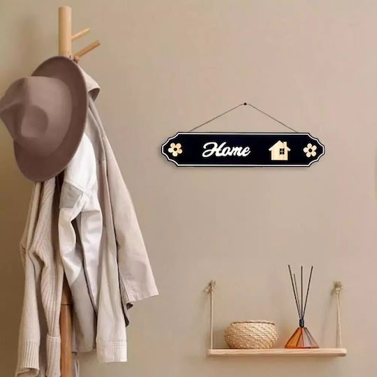 Uncle George Decorative Sign Handmade Black Wooden 36x1x8cm