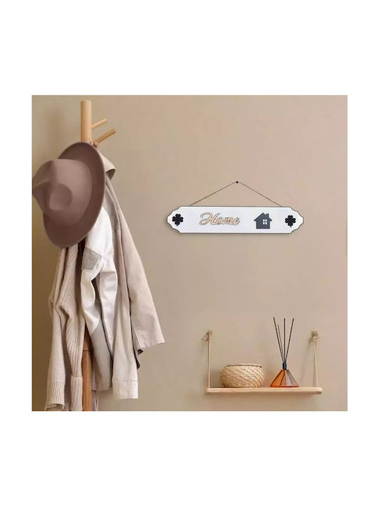 Uncle George Decorative Sign Handmade White Wooden 36x1x8cm
