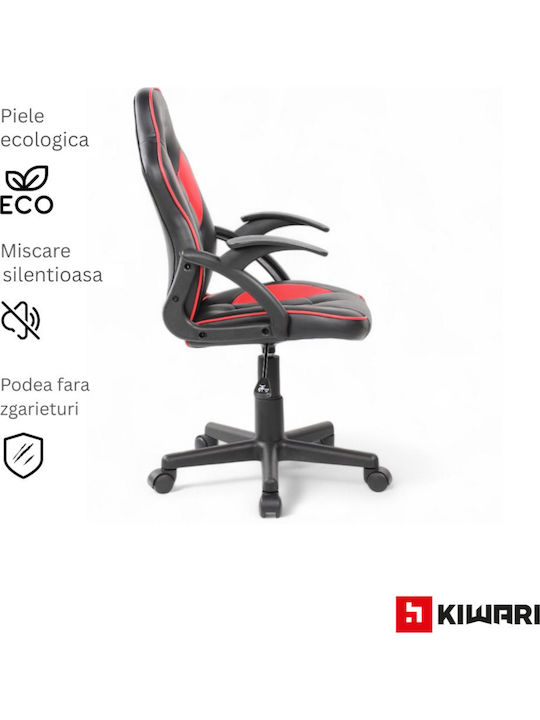 Kiwari Ster Scaun Gaming Din piele ecologică Neagră