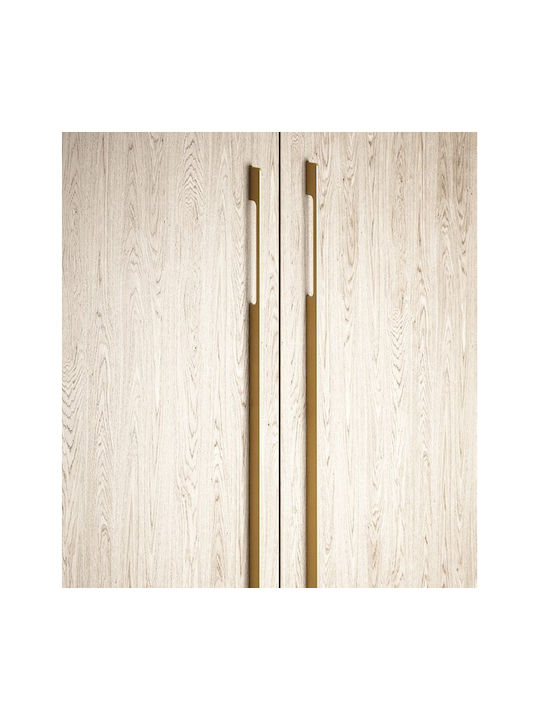 Sc Herrajes Furniture Handle from Metallic Gold Matte with Hole Centers 224mm
