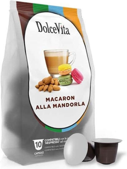 Nespresso съвместими капсули Dolce Vita Macaron с бадем 10 броя