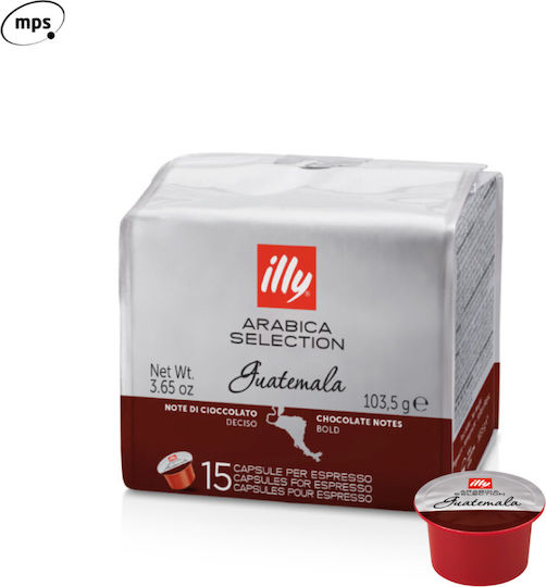 Illy Kapseln Espresso Arabica Guatemala Kompatibel mit Maschine Mitaca 15Mützen