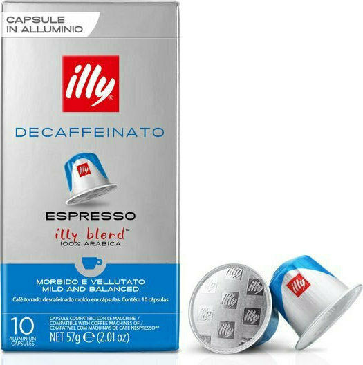 Illy Kapseln Espresso Kiste Entkoffeiniert Kompatibel mit Maschine Nespresso 100Mützen