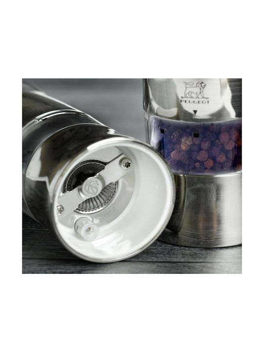 Peugeot Electric Set Spice Mills made of Metal in Silver Color 14cm 1pcs