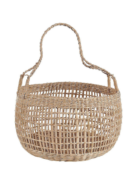 Beliani Set dekorative Körbe mit Griffen Beige 3Stück