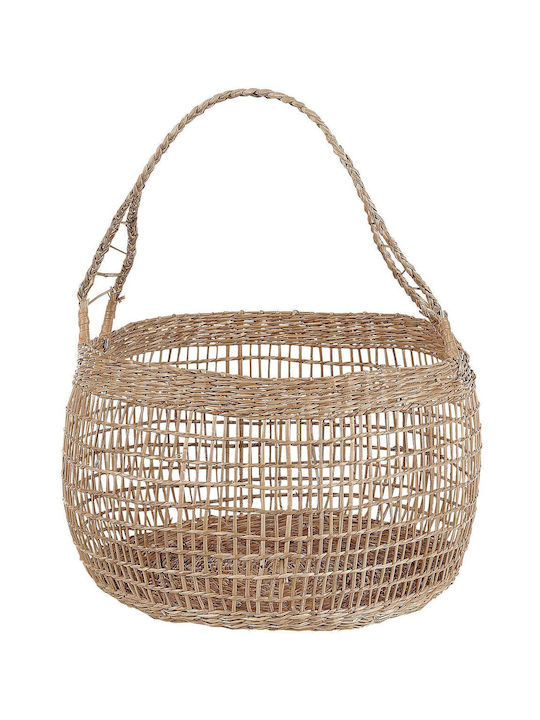 Beliani Set dekorative Körbe mit Griffen Beige 3Stück