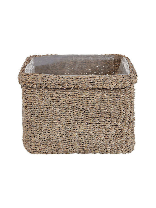 Beliani Set of Decorative Baskets Straw Beige 3pcs