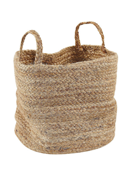 Beliani Комплект декоративни кошници Сламени с дръжки Beige 2бр