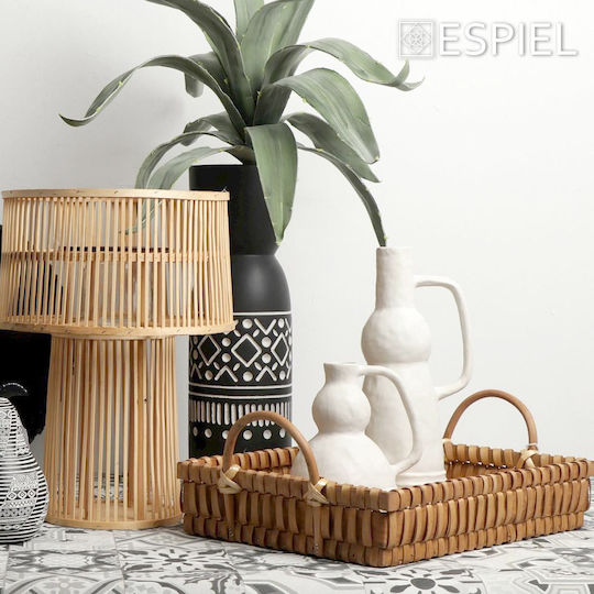 Espiel Set of Decorative Baskets Straw with Handles Beige 38x33x9cm 2pcs
