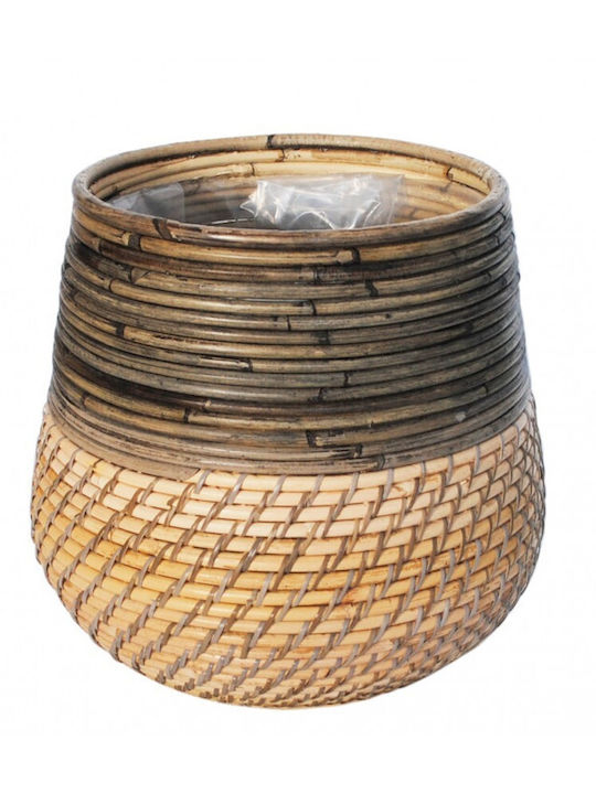Atmosphera Lombok Coș Decorativ Din Rattan Cu Mânere Maro 31x29cm