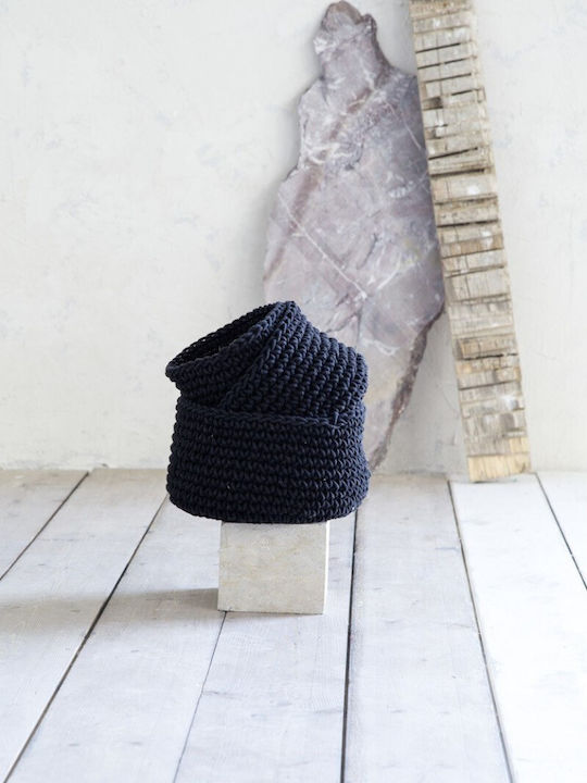Nima Panier Dekorativer Korb Korbweide Black 28x28x15cm