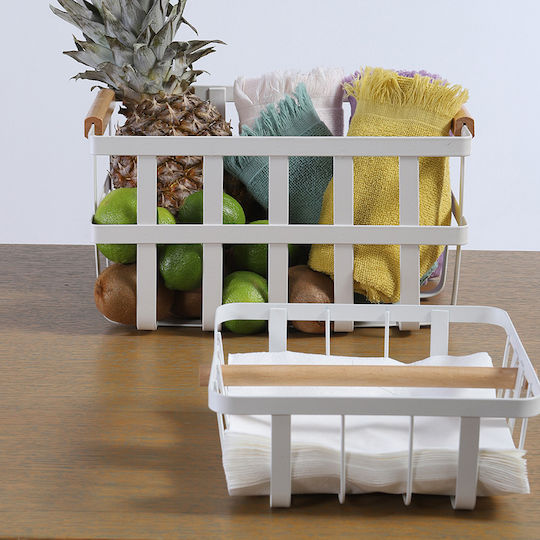 Nef-nef Homeware Sezen Бяла Кошница 31x26x16.5