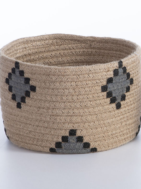 Nef-Nef Homeware Decorative Basket Wicker Beige 22x22x14cm