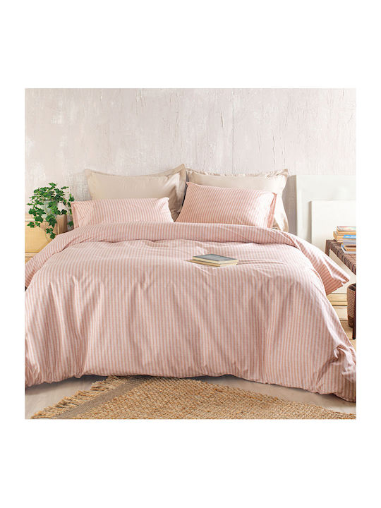 Rythmos Bettbezug-Set Übergröße mit 2 Kissenbezügen 225x250 Masters Pink