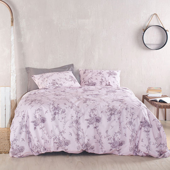 Rythmos Duvet Cover Set Single with Pillowcase 160x250 Aurora Purple