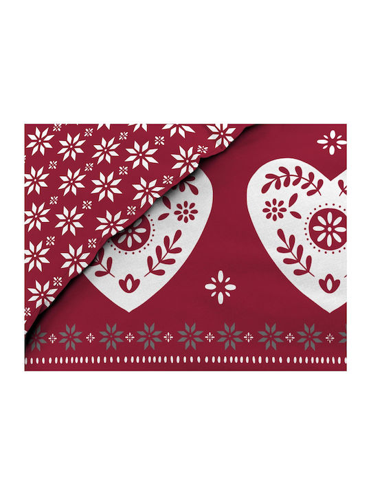 Douceur d'Intérieur Duvet Cover Set Cotton Queen with 2 Pillowcases 220x240 Alpage Burgundy