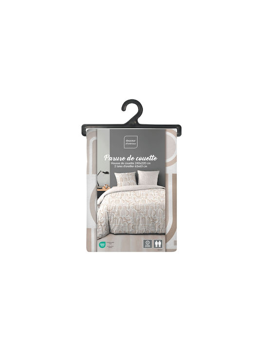 Douceur d'Intérieur Duvet Cover Set Queen with 2 Pillowcases 220x240 Pandoris Beige