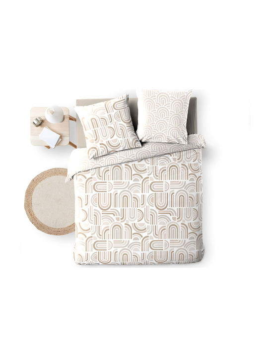 Douceur d'Intérieur Duvet Cover Set Queen with 2 Pillowcases 220x240 Pandoris Beige
