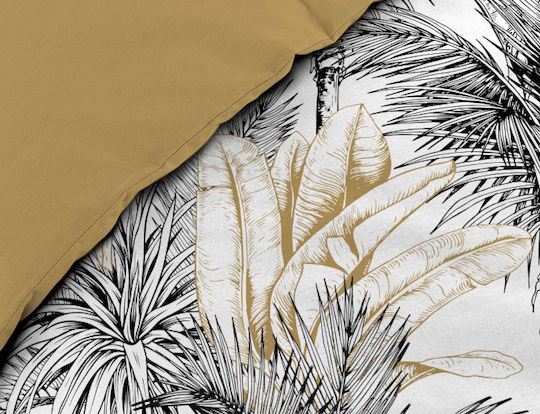 Douceur d'Intérieur Duvet Cover Set Cotton Queen with 2 Pillowcases 220x240 Dakar Beige