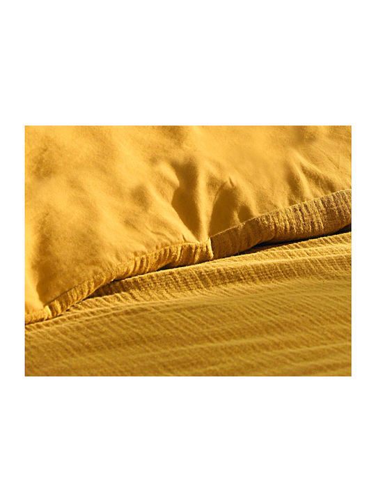 Douceur d'Intérieur Duvet Cover Set Cotton Queen with 2 Pillowcases 240x260 Angelia Yellow