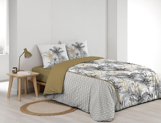 Douceur d'Intérieur Duvet Cover Set Cotton Queen with 2 Pillowcases 220x240 Dakar Beige