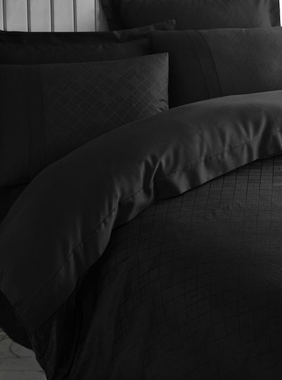 Cotton Box Σετ Διπλή 200x220cm Μαύρη