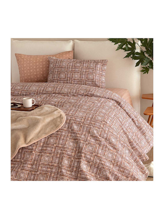 Palamaiki Duvet Cover Set Cotton Queen with 2 Pillowcases 240x250 Flannel Beauty Fb0229 Beauty