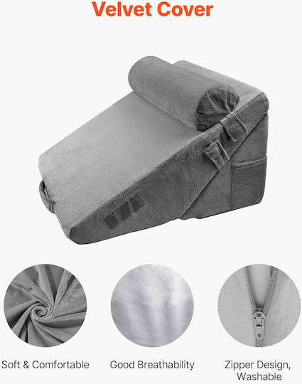 Vevor Μαξιλάρι Σφήνα με Memory Foam 30cm σε Γκρι χρώμα XXZKDJXXZ3JTPE38X001V0