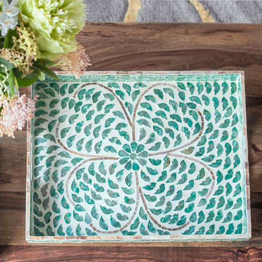 Artekko Wooden Rectangular Decorative Tray 45x35x5cm
