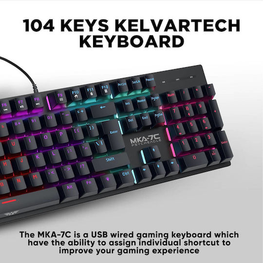 MKA-7C Gaming Mechanical Keyboard with RGB lighting (English US)