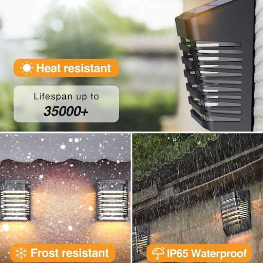 Universo Illuminazione Wall Mounted Solar Light 0.3W 40lm Warm White 3000K with Photocell IP54 9cmx12cmx5.3cmcm