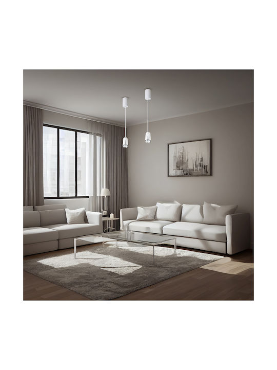 Eko Light Κρεμαστό Φωτιστικό Λευκό με Ντουί GU10