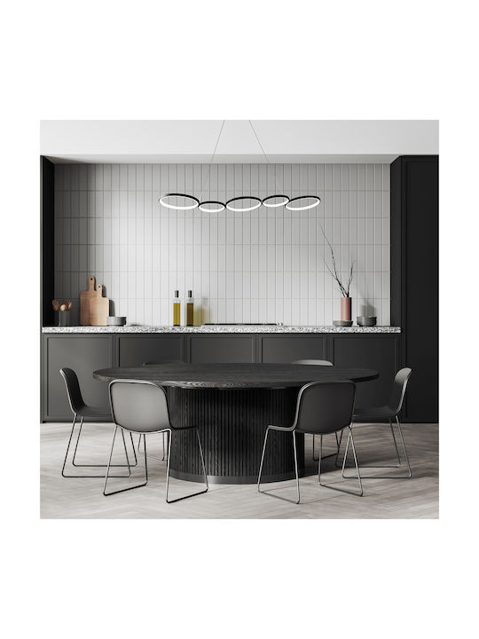 Eko Light Κρεμαστό Φωτιστικό Μαύρο LED με Φυσικό Λευκό Φως