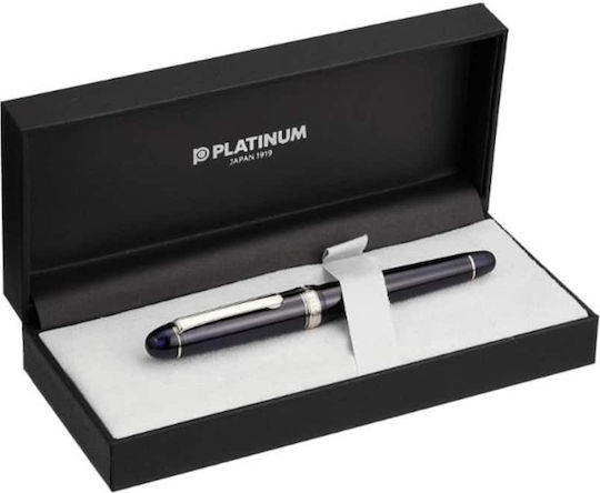 Platinum Πένα Γραφής Medium Μαύρη με Μαύρο Μελάνι