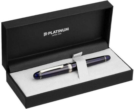 Platinum Writing Pen Fine Blue Glass with Blue Ink