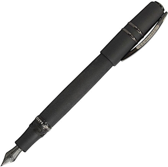Visconti Πένα Γραφής Medium Μαύρη από Ορείχαλκο με Μαύρο Μελάνι