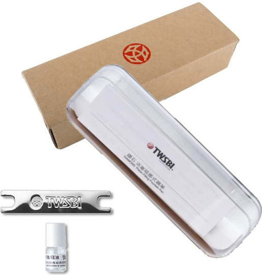 Twsbi Diamond Stilou Extra Fine Roșu Din Aluminiu Cu Cerneală Albastră