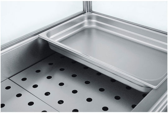 Bambas Frost Vitrină încălzită Ben Marie cu 4 Locuri pentru Gastronomi și Putere 1500W L138 x l70 x Î77 cm
