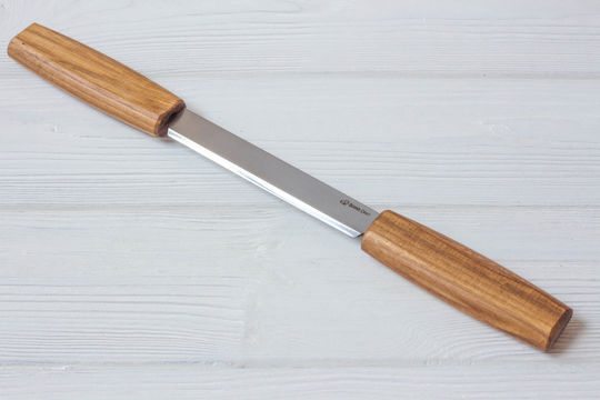 Dk2s Drawknife In Leather Sheath Brown