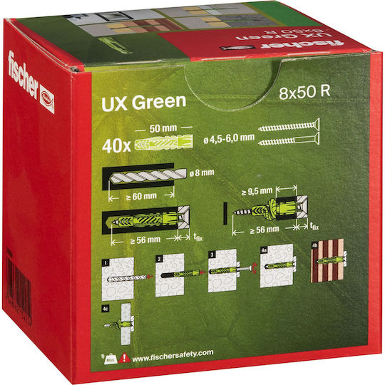 Dibluri universale Fischer Ux Green 8x50 R