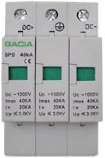 Maxge 3-Poles Panel Lightning Protection 20kA 1000VDC