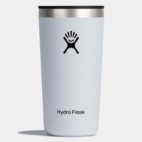 Hydro Flask Ποτήρι Θερμός Ανοξείδωτο 355ml Λευκό