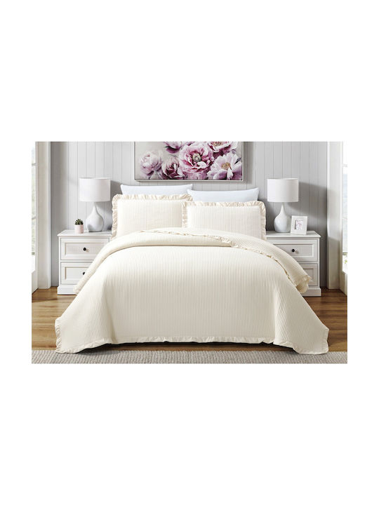 Liolios Home Armony Pillowcase Set Quilted Cream 50x70cm.