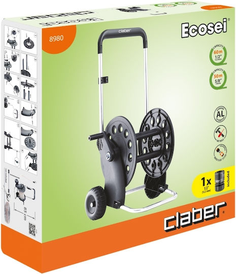 Claber Wheeled Watering Wind for Hose up to 60m