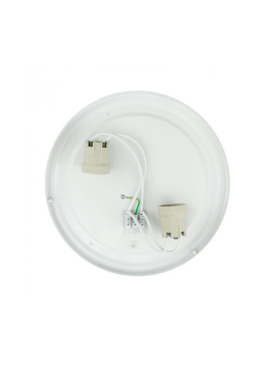 Eco Light Mount Ceiling Light 31cm Black with E27 Lamp Adapter