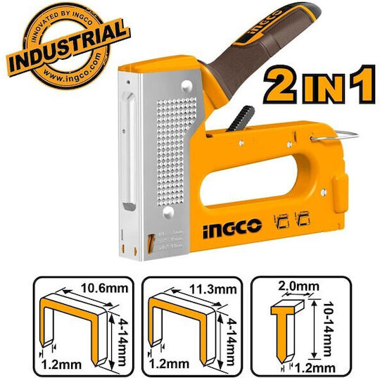 Ingco HSG1408 Handtacker für Heftklammern & Nägel