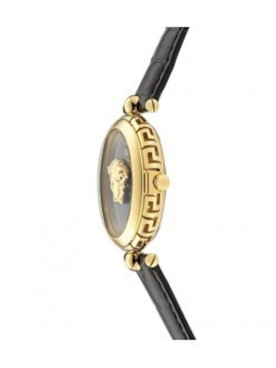 Versace Medusa Ρολόι Μπαταρίας με Δερμάτινο Λουράκι